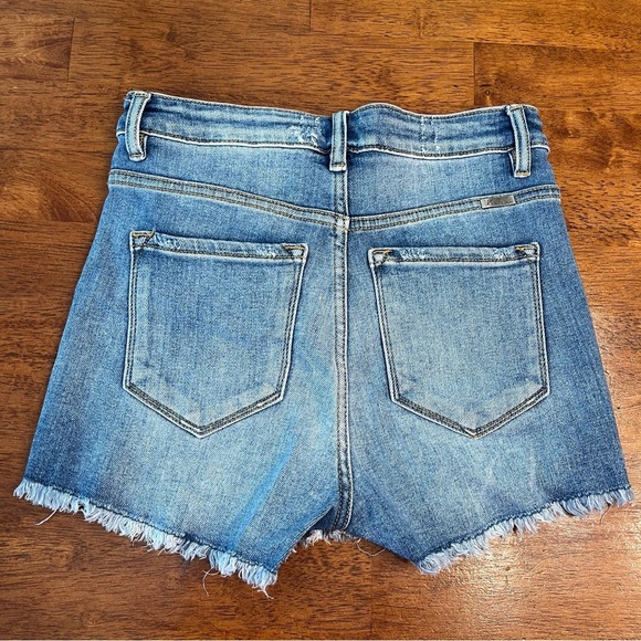 Kancan Signature Buckle Collection blue denim high waisted shorts size 27 - Picture 4 of 7